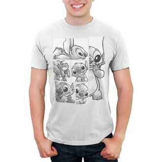 Lilo & Stitch Mens Lilo & Stitch Grayscale Sketches of Stitch Graphic T-Shirt in White at Nordstrom, Size Xxx-Large