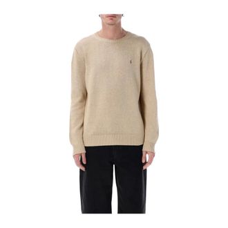 Polo Ralph Lauren Truien & Vesten, Heren, Beige, L, Katoen, Katoenen trui met ronde hals