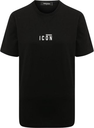 Dsquared2 Womens Icon Small Chest Logo Black T-shirt Cotton - Size X-Small