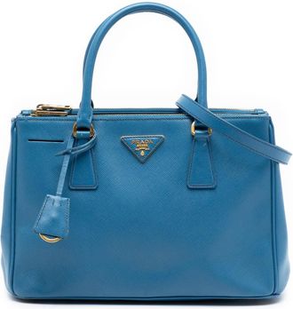 Prada Pre-owned Prada Small Saffiano Lux Galleria Double Zip Satchel Ladies K88J3UNZ9QRBRUTS
