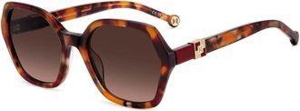 Carolina Herrera Vierkante zonnebril - Dames - Zonnebrillen - Bruin - 55 MM - Accessoires