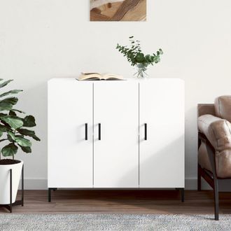 Berkfield Home Sideboard White 90x34x80 cm Engineered Wood | Size: 90 x 34 x 80 cm