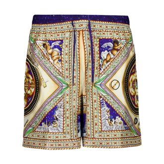 Casablanca Plafond Orn&eacute; De Musique Silk Shorts - male - Casablanca - Casual Shorts - Multicolor - S - Shorts