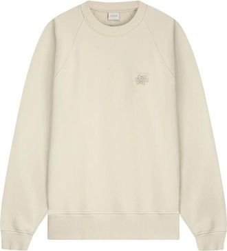 Filling Pieces Sweatshirt Geborduurd Knoop - Heren - Sweatshirts - Beige - 2XL - Katoen - Hoodies & sweatvesten