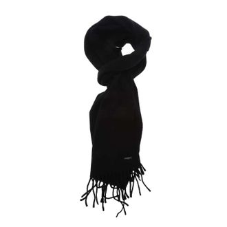 HUGO BOSS Unisex Volwassen Styven Fringe Sjaal (Zwart)