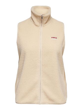 Only Carmakoma Pl&uuml;schweste ONLY CARMAKOMA CARHOLLY TEDDY WAISTCOAT ZIP SWT, Damen, Gr. XL, oyster gray, Pl&uuml;sch, Obermaterial: 100% Polyester, unifarben, normal, West