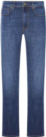 Incotex Regular Jeans In Medium Wash Denim