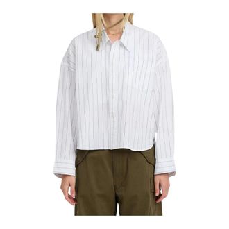 Denimist Overhemden, Dames, Veelkleurig, M, Katoen, Cropped Shirt