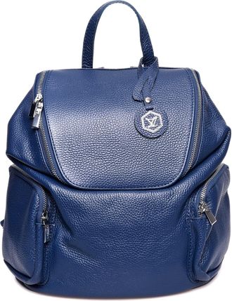 Luisa Vannini Blauw Rundleer Tas