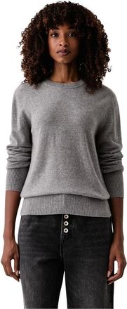Patrizia Pepe Maglione girocollo in cashmere - - Knitwear - Donna - Grigio - M