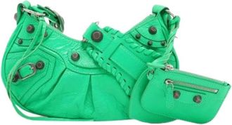 Balenciaga Pre-owned Shoulder Bags, female, Green, Size: ONE SIZE Pre-owned Le Cagole XS