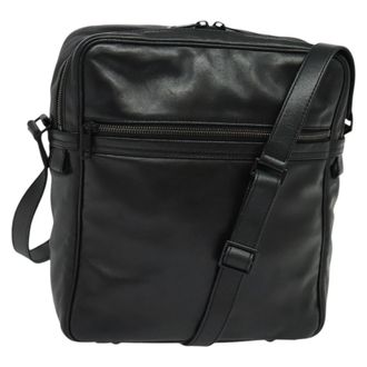 Louis Vuitton Clarkson Messenger Monogram Shadow Leather Black Leather Handbag (Pre-Owned)