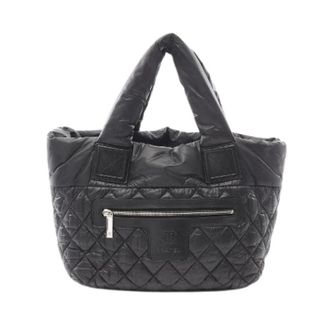 Chanel Pre-owned Tote Bags, female, Black, Size: ONE SIZE Pre-owned Coco Cocoon Nylon Leather Tote Bag