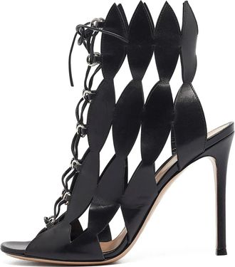 Gianvito Rossi Sandali con dettaglio cut-out 105mm Pre-owned - Nero