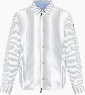 Moncler Mens Reversible Crescent Shirt Jacket Blue - Size: Regular/42
