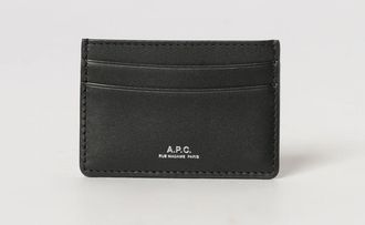 A.P.C. A. P.C. Portacarte piatto Andre in pelle conciata al vegetale