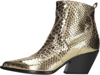 Elena Iachi Blues Cowboy Enkellaars - Dames - Cowboylaarzen - Geel - 38 EU - Leer - Schoenen
