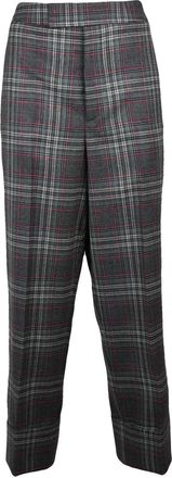 Vivienne Westwood Plaid Wide Leg Trousers with High Waist Design