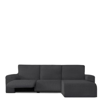Eysa Funda de sof&aacute; chaise relax derecha b/c gris oscuro 250-360 cm