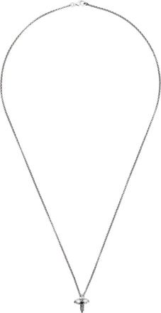 Rosa Maria Sterling zilveren halsketting met diamant - Zwart