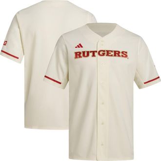 adidas Mens adidas Cream Rutgers Scarlet Knights Replica Baseball Jersey at Nordstrom, Size Xx-Large
