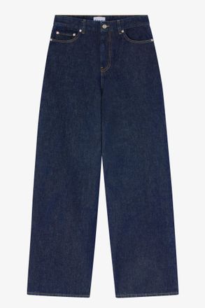 Ganni Navy Dark Rinse Izey Jeans - Size 24W/33L Organic Cotton