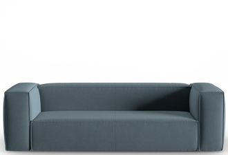 BLOOMINGLOFT 4-Sitzer Design Sofa Mackay mit Samtbezug