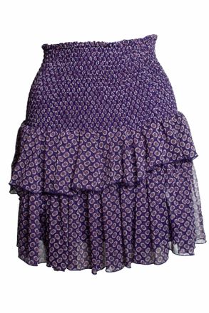 Maje purple floral joumi imprime skirt