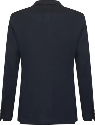 Tagliatore Mens Blue Jersey Double-Breasted Blazer Polyester Jacket
