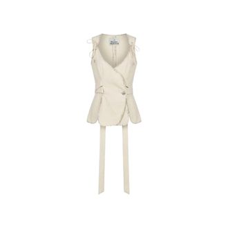 Vivienne Westwood Blouses, female, Beige, Size: 2XS Roxy Top