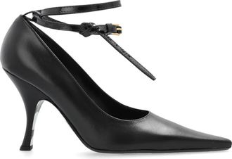 Moschino Leren stilettos - Dames - Pumps - Zwart - 36 EU - Leer - Schoenen