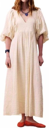 FRNCH Long Butter Neso Dress In Beurre