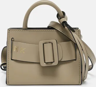Boyy Khaki Green Leather Micro Bobby Charm Bag