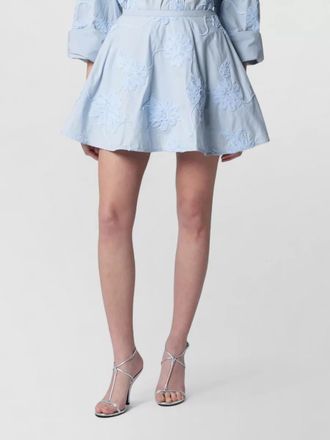 Rotate dress puff sleeves mini length flared skirt