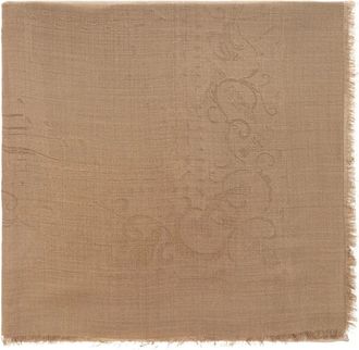 Ferragamo Foulard Palazzo - Accessories - Mujer - Beige - ONE SIZE