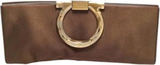 Ferragamo Pre-owned Clutches, female, Brown, Size: ONE SIZE Pre-owned Satin Clutch