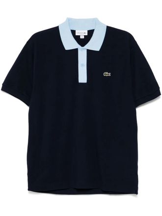 Lacoste Polo con colletto a contrasto - Blu