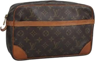 Louis Vuitton Pre-owned Clutches, female, Brown, Size: ONE SIZE Pre-owned Canvas Clutch