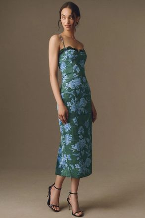 BHLDN Jacquard Bustier Maxi Dress