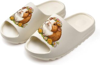 Generic Cute Guinea Pig Slides for Women Men Soft Thick Bottom Coconut Slippers Sandals for Bathroom Beach