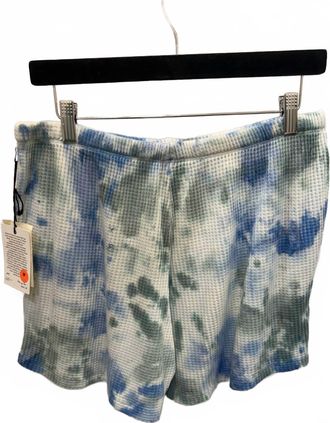 Electric & Rose Adler Gauze Shorts In Tie Dye Green & Blue