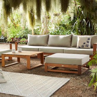 Sweeek Set di mobili da giardino in legno a 5 posti