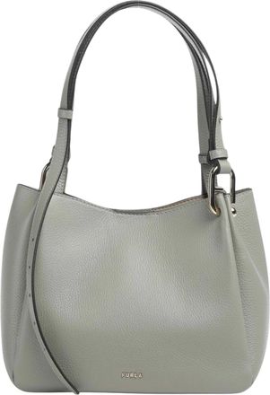 Furla Nuvola M Medium Buckle Leather Tote Bag