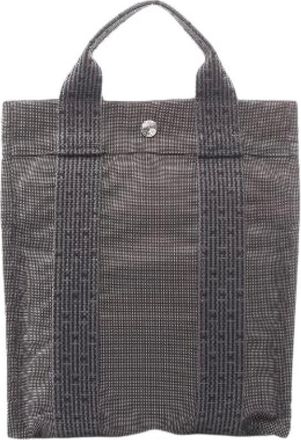 Herm&egrave;s Pre-owned Zaino in Nylon e Tela Herline Ad PM - - Pre-owned - Donna - Grigio - ONE SIZE