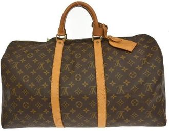 Louis Vuitton Vintage, unisex, Bruin, ONE Size, Pre-owned Canvas Weekendtas