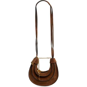 Farm Rio Small Banana Leather Hobo Bag in New Walnut at Nordstrom