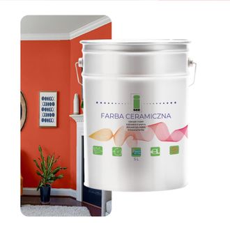 OEM Pintura Cer&aacute;mica Para Paredes, Lavable, Salm&oacute;n Oscuro, 5 L, Resistente A Las Manchas