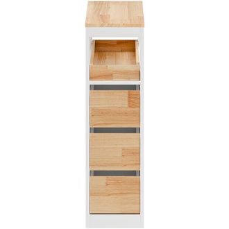 SoBuy SoBuy Low Bathroom Cabinet With 4 Drawers White 23,2x65,3x82cm Functional BZR54-IV-WN