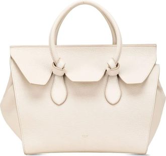 Celine Borsa a mano Tie Knot piccola in pelle di vitello pieno fiore 2014 - Bianco