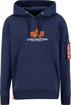 Alpha Industries Hoodie ALPHA INDUSTRIES Basic Hoodie BL Rubber, Herren, Gr. XS, blau (ultra navy), Obermaterial: 80% Baumwolle, 20% Polyester, regular fit, Sweatshirt